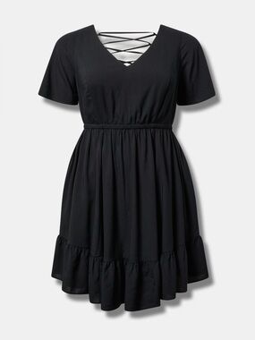Torrid Black Crisscross Back Women’s Dress | 0X